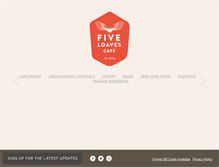 Tablet Screenshot of fiveloavescafe.com